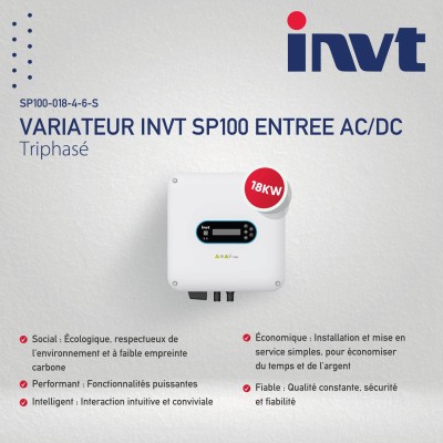 VARIATEUR INVT SP100 ENTREE AC/DC 18KW TRIPHASÉ