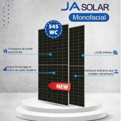 PANNEAU JA SOLAR 545WC Module demi-cellule MBB JAM72S30&nbsp;525-550/MR/1500V